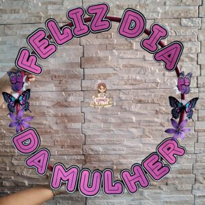 Moldura para bambolê dia da mulher