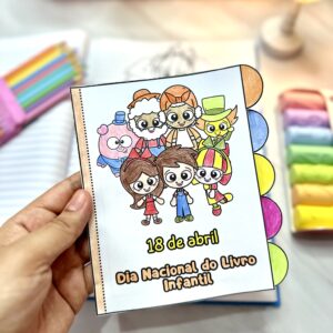 Livrinho para colorir Dia Nacional do Livro Infantil