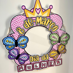 Moldura para Bambolê tema “Dia da Mulher”