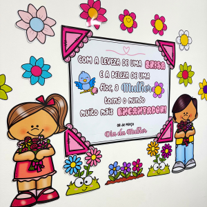 Painel e Lembrancinha Dia da Mulher