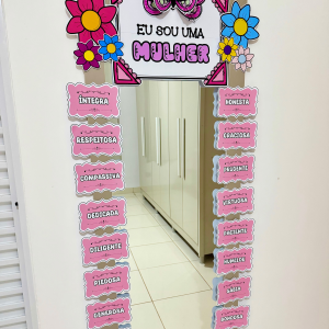 Decoração espelho das Afirmações "dia da Mulher"