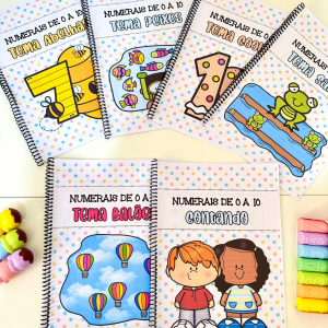 Kit de 6 Apostilas para trabalhar Numerais de 0 a 10