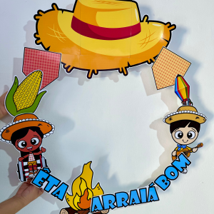 Decoração para bambolê tema Festa Junina