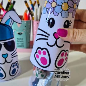 Rótulo Coelhinho Porta-Doces 🐰🌸